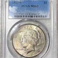 1923-S Silver Peace Dollar PCGS - MS63