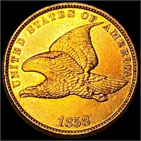 1858 Flying Eagle Cent UNCIRCULATED RED