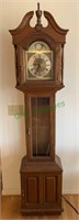 Emperor grandfather clock - solid mahogany case.