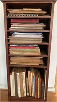 Music books and sheet music for the piano. About