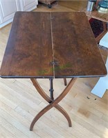 Antique solid wood folding table. Interesting