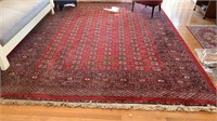 Large living room carpet - burgundy red, cream and