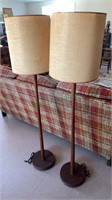 Pair of modern floor lamps with matching