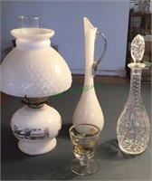 Miscellaneous glass light - faux white oil