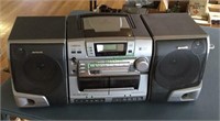 AIWA AM FM stereo cassette player with CD.