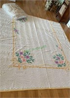 Two vintage Chanel bedspreads - one is full-size