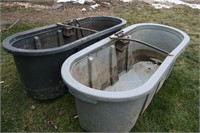 2 -150 GALLION WATER TROUGHS WITH FLOATS