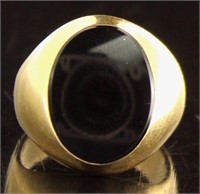 14kt Gold Tiffany & Co. Onyx Signet Ring