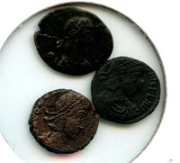 3 Ancient Roman Coins