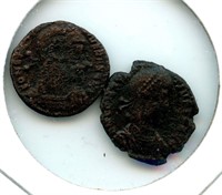 2 Ancient Roman Coins