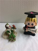 Clown and Ceramic College Fund Coin Bank