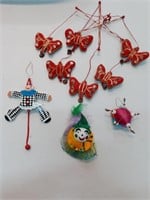 Hanging Butterflies, Pin Cushion, and Various