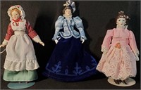 Three Porcelain Fashion Dolls by Avon