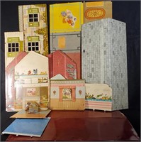 Vintage Stamped Tin Dollhouse