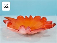 Opalescent Art Glass Ashtray - 12"