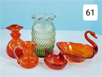 Crackle & Art Glass Lot