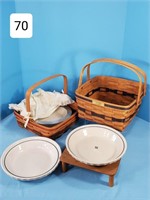 Lot of Longaberger Baskets & Pie Plates