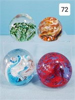 Art Glass Paper Weights - Lot of (4)