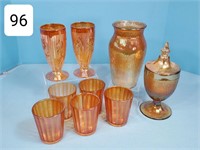 Carnival Glass Goblets & Tumblers
