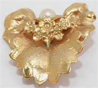 Vintage Jane Angel Brooch - Signed and Also Hand