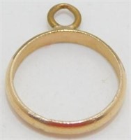 14K Yellow Gold Ring Charm