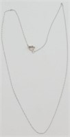 10K White Gold Delicate Rope Chain - 18” Long