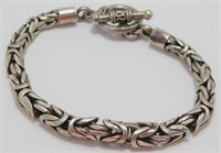 Vintage Sterling Silver Bracelet - Very Heavy;