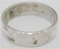 Sterling Silver Band Ring - Very Heavy, Appx.