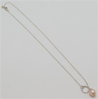 Sterling Silver Necklace with FreshWater Pearl -