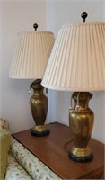Pair of nice heavy shade lamps