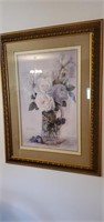 Pitcher of white roses approx 28 x 36 inches