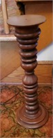 Wood pedestal approx 24 inches tall