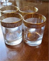 4 pretty whiskey glasses