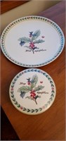 Holly plate and dish