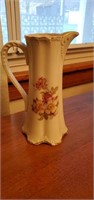 Pink flower pitcher approx 10 inches  tall