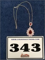 Necklace with Ruby Pendant