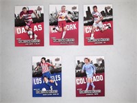 Lot of 5 2009 MLS Soccer Hometown Heroes cards