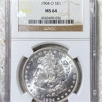 1904-O Morgan Silver Dollar NGC - MS64