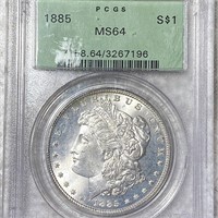 1885 Morgan Silver Dollar PCGS - MS64