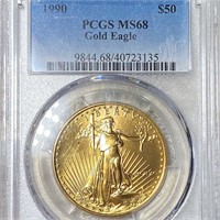 1990 $50 Gold Eagle PCGS - MS68 1oz