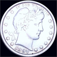 1897 Barber Silver Quarter XF