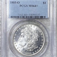 1885-O Morgan Silver Dollar PCGS - MS64+