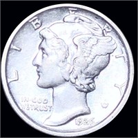 1926-D Mercury Silver Dime ABOUT UNCIRCULATED