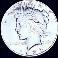 1935-S Silver Peace Dollar LIGHTLY CIRCULATED