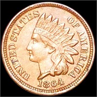 1864 "With L" Indian Head Penny CLOSELY UNC