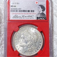 1881-S Morgan Silver Dollar NGC - MS66 RED CROSS