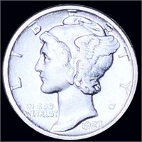1927-D Mercury Silver Dime XF