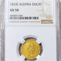 1883-E Austrian Gold Ducat NGC - AU50