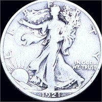 1921-D Walking Half Dollar NICELY CIRCULATED