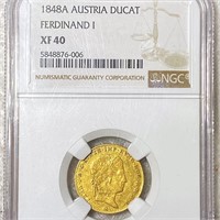 1848-A Austrian Gold Ducat NGC - XF40